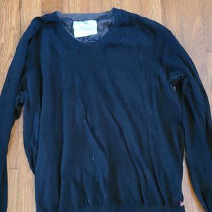 Banana Republic Heritage Black V-Neck Cotton Sweater – Medium